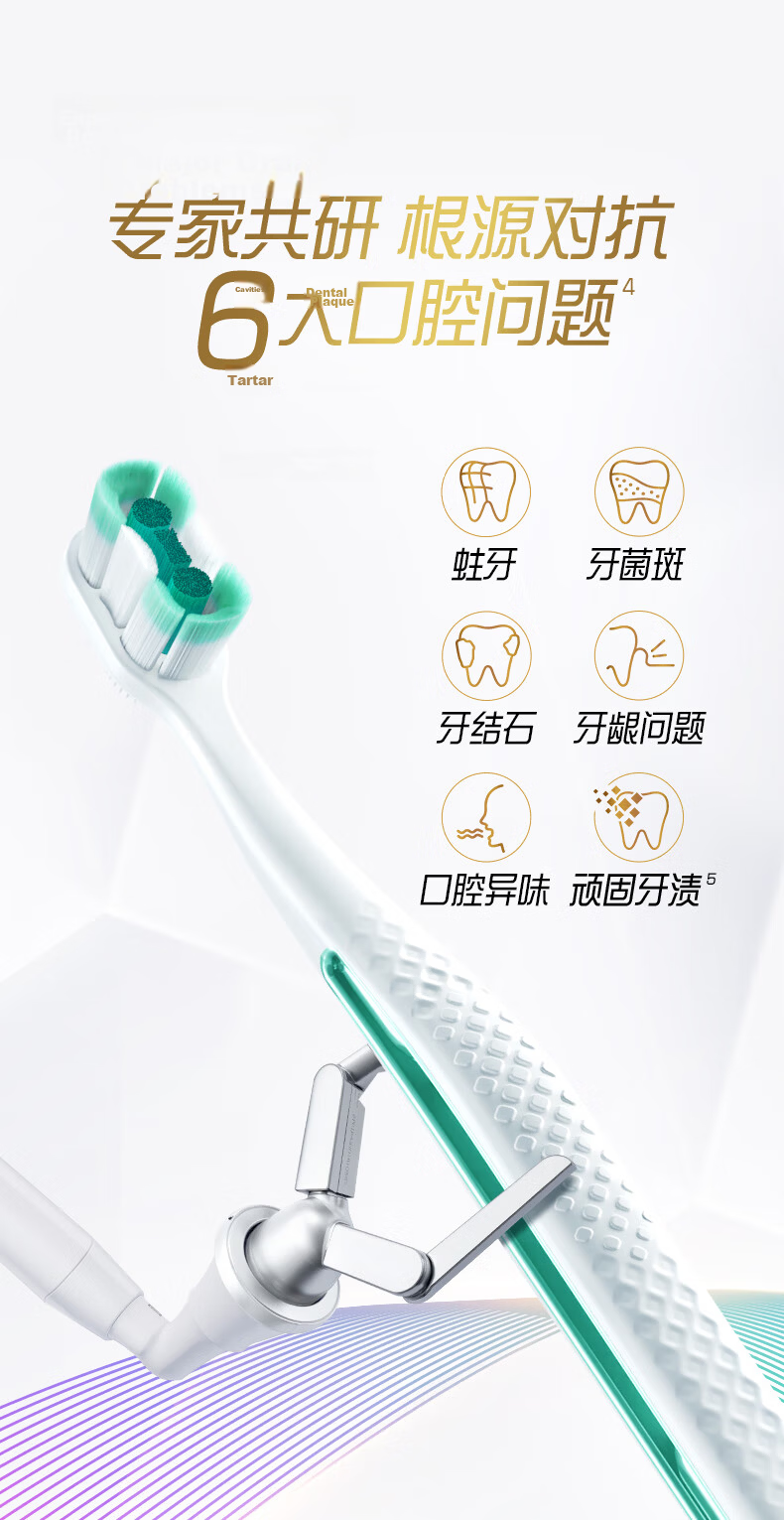 Colgate 360° Advanced Sensitive Multi-Effect Toothbrush*4 Adult Toothbrush Anti-Tartar Anti-Sensitivity Men Women Tongue Cleaner 4