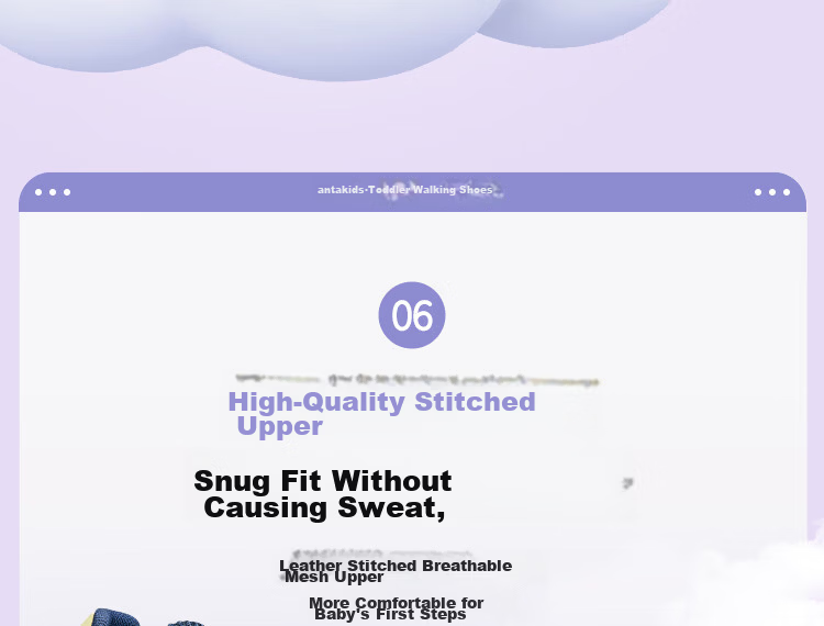 ANTA Toddler Shoes for Boys And Girls, Baby Footwear, 2026 Autumn Season, Soft-Soled Breathable Mesh Sneakers, Infant And Children's Shoes, Yuanqi 17