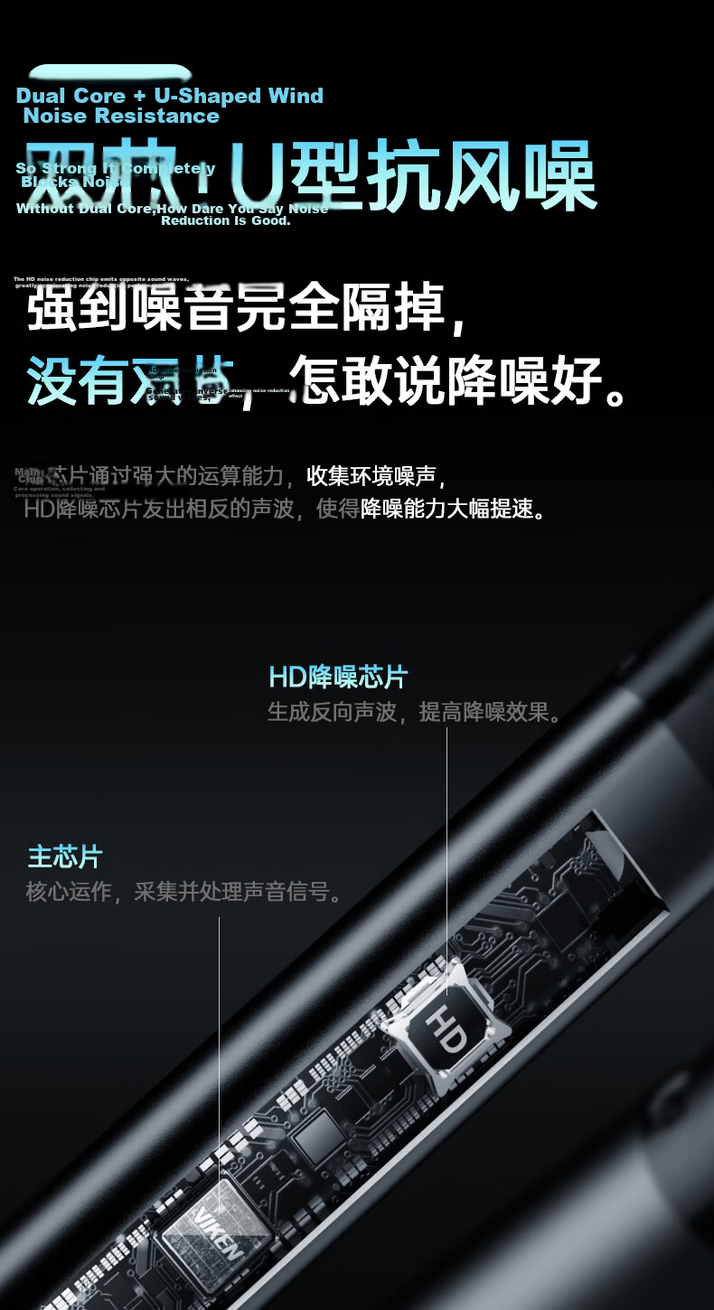 Viken Berlin Voice 2026 Latest Bluetooth Neckband Wireless Sports Earphones Long Battery Life Waterproof Noise Cancelling Compatible with Apple Xiaomi OPPO 5