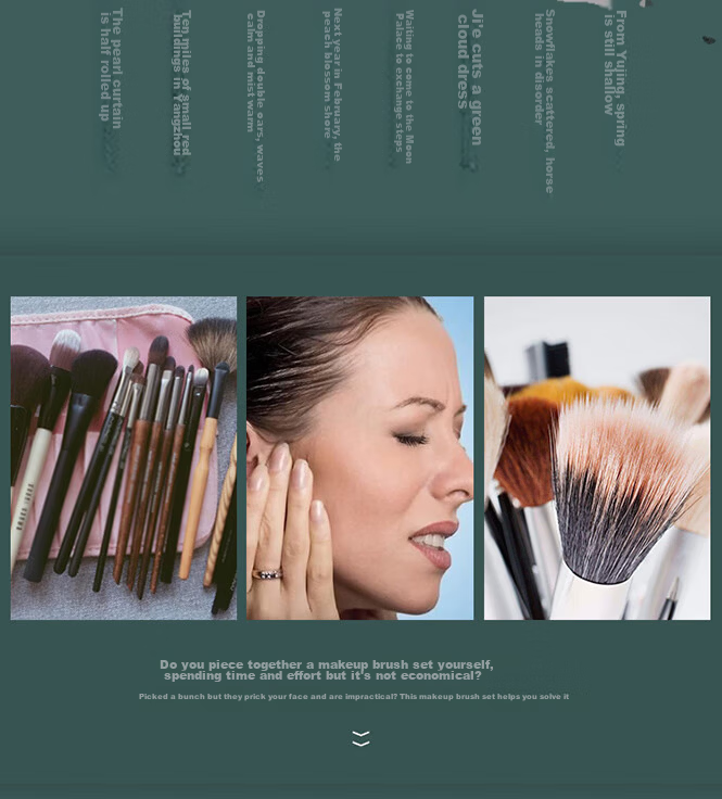 BOB Makeup Brush Set 14 Pieces Foundation Powder Contour Blush Highlight Concealer Nose Detail Brushes Full Set Birthday Gift 3