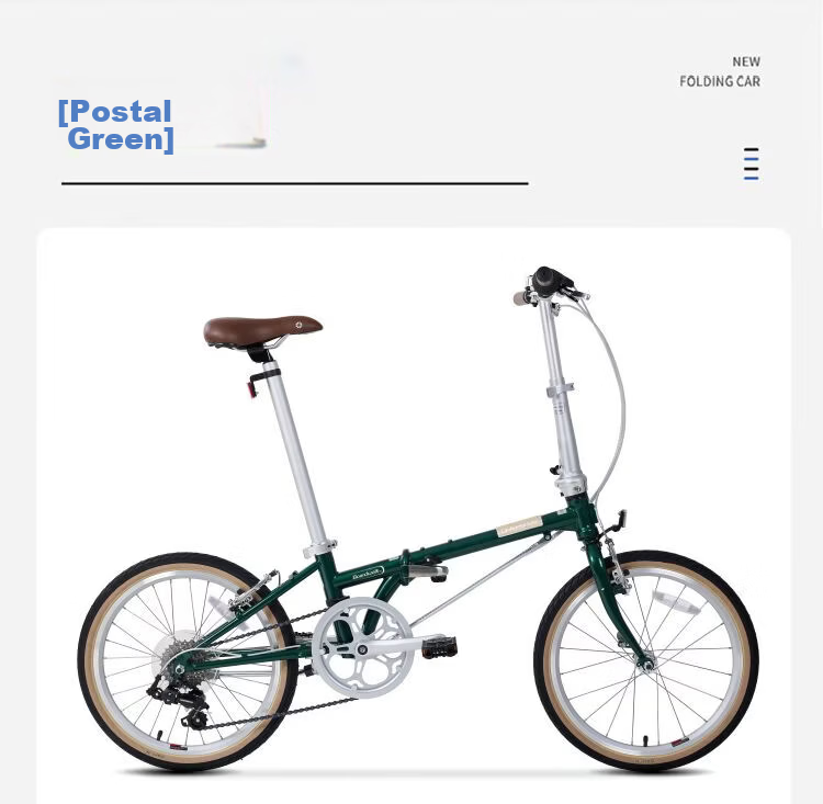 DAHON 20-inch D7 Speed Folding Bicycle Unisex Student British Retro Bike HAC071 Olive Green 11