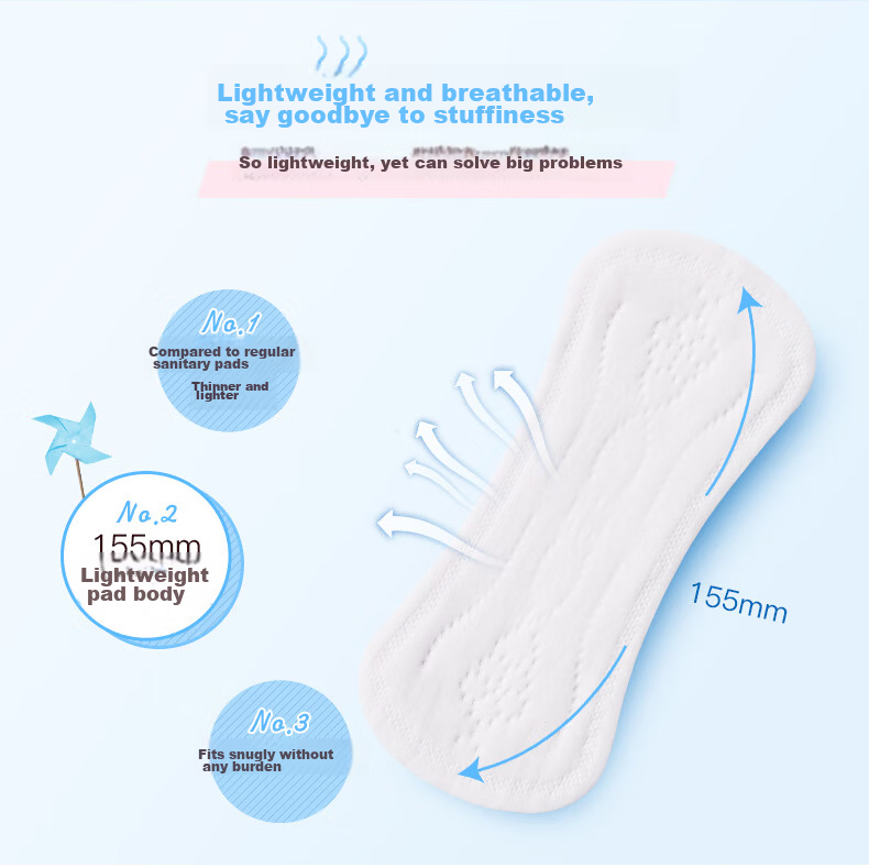Eun Jee Korean Imported Sanitary Pads 155mm 25pcs Mugwort Extract Microcapsule Antibacterial Odor Control Ultra Thin Menstrual Pads 5