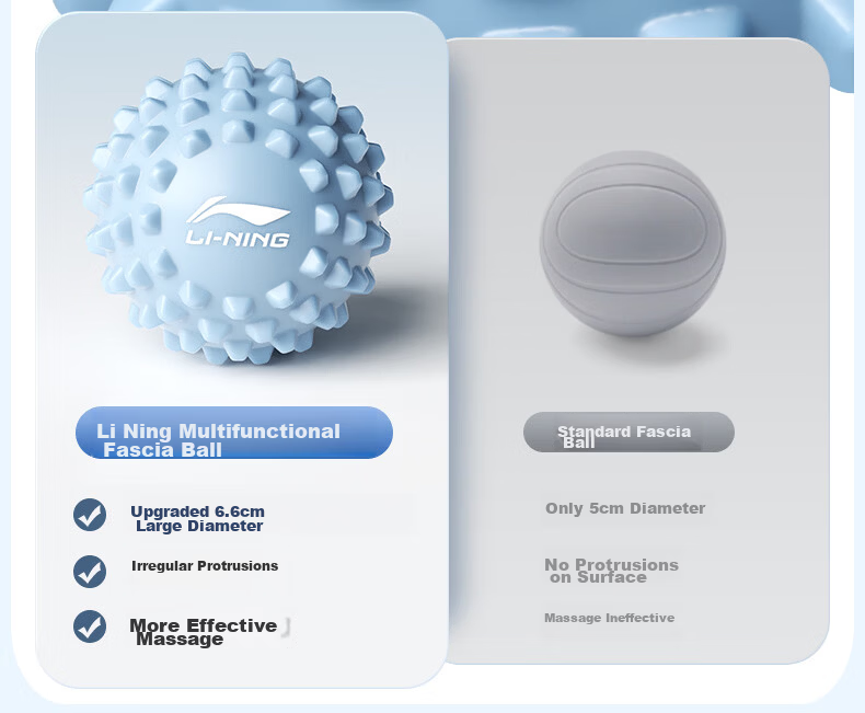 Li-Ning Plantar Fascia Massage Ball Muscle Relaxation Meridian Ball Foot Back Fitness Yoga Shoulder Neck Massage Ball 9