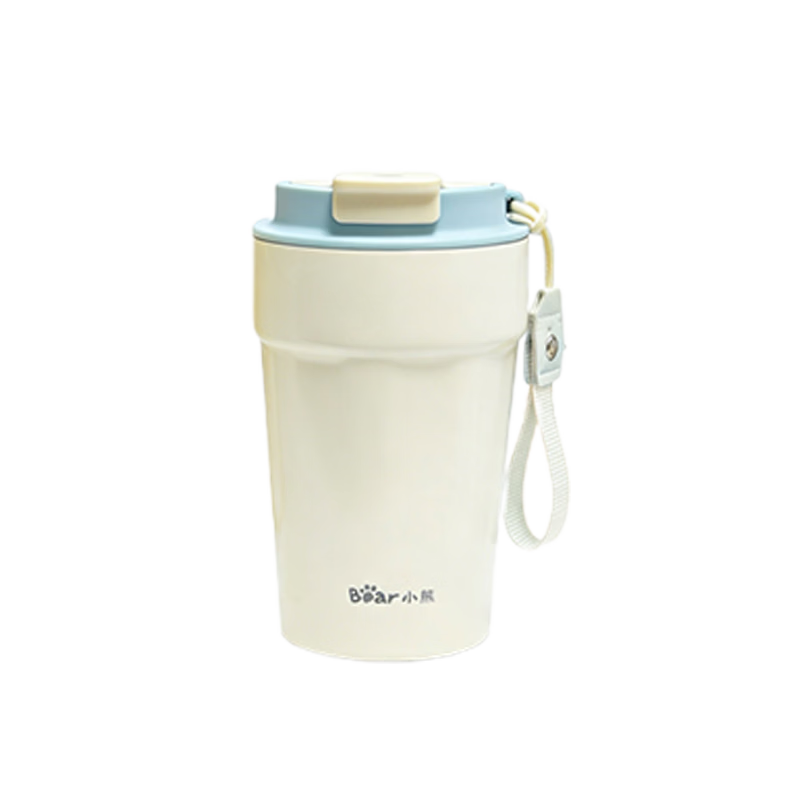 Bear Insulated Coffee Mug 316L Stainless Steel Long-lasting Thermal Insulation 350ml Student Unisex Water Bottle Blue