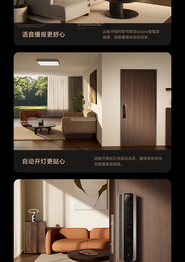 Xiaomi Smart Door Lock M40 Pro Face Recognition Palm Vein Fingerprint Electronic Anti-theft Lock 26