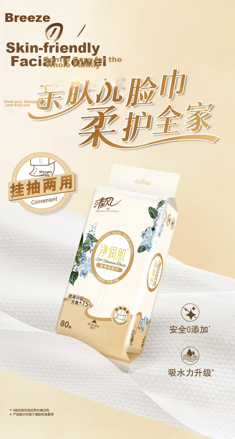 APP Facial Cleansing Wipes, 200 Sheets Per Pack, Hanging Type, Thick Disposable Face Towels 1