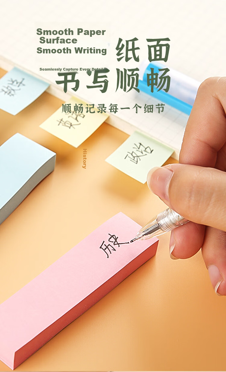 NVV 200 Sheets 5-Color Fluorescent Film Index Labels, Colorful Sticky Notes, Bookmarks, Memo Pads, Classification Markers, Page Dividers, Memo Pads BL-03 Pull-Out Box Packaging 8