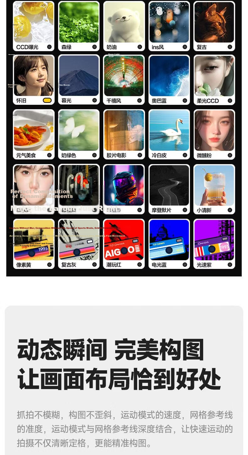 Aigo D9PRO/E9PRO, Flip Screen Selfie Student Digital Camera, Entry-Level Mirrorless Camera for Girls, Campus High-Definition Travel Alternative Ccd, Black 32GB without Light, with Wide-Angle Lens 9