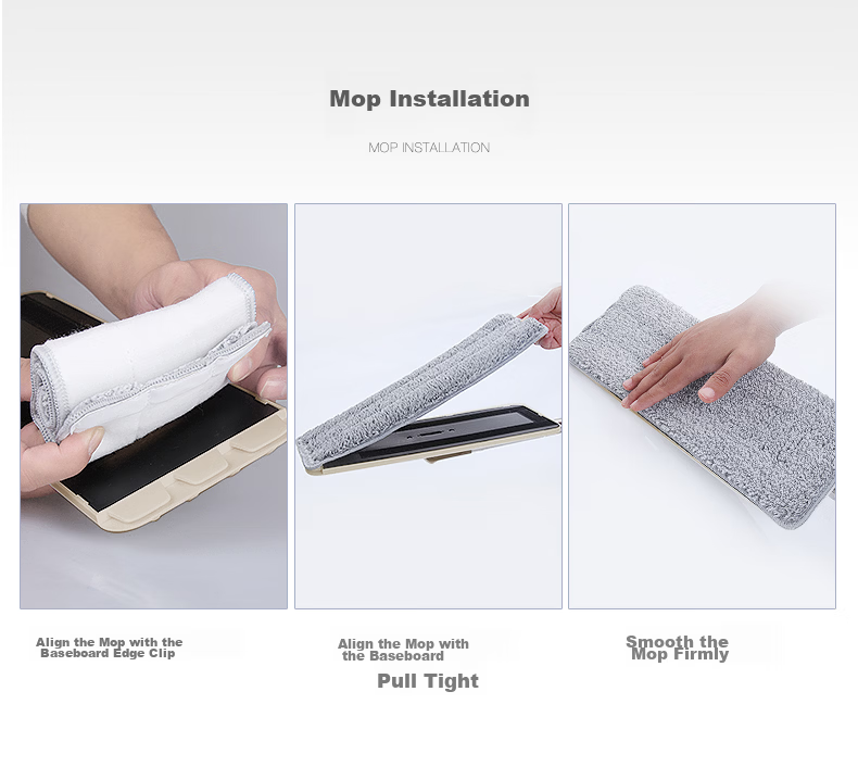 Baijia Haoshi Large Flat Mop Replacement Head Absorbent Lazy Mop Cloth 1 Piece Pack 1