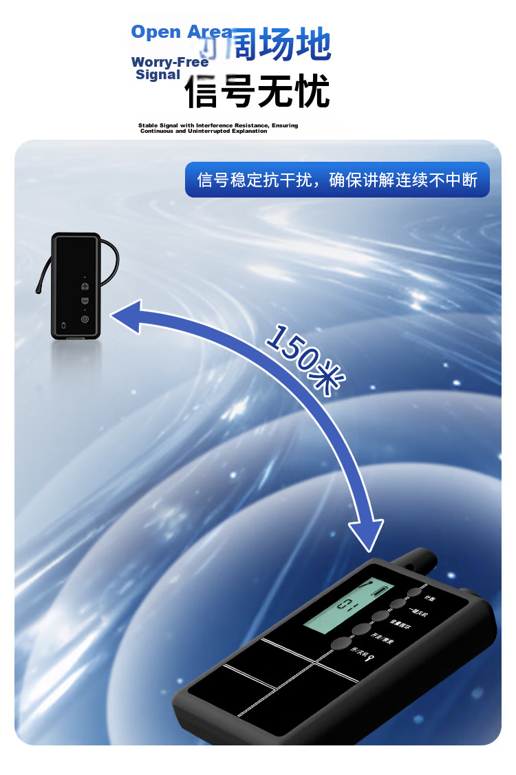 Newman Wireless Tour Guide System Multi-Channel Interpreter Headset On-Site Explanation Equipment Government Business Reception Scenic Tour One-to-Many Single Transmitter NM-JS04R 4