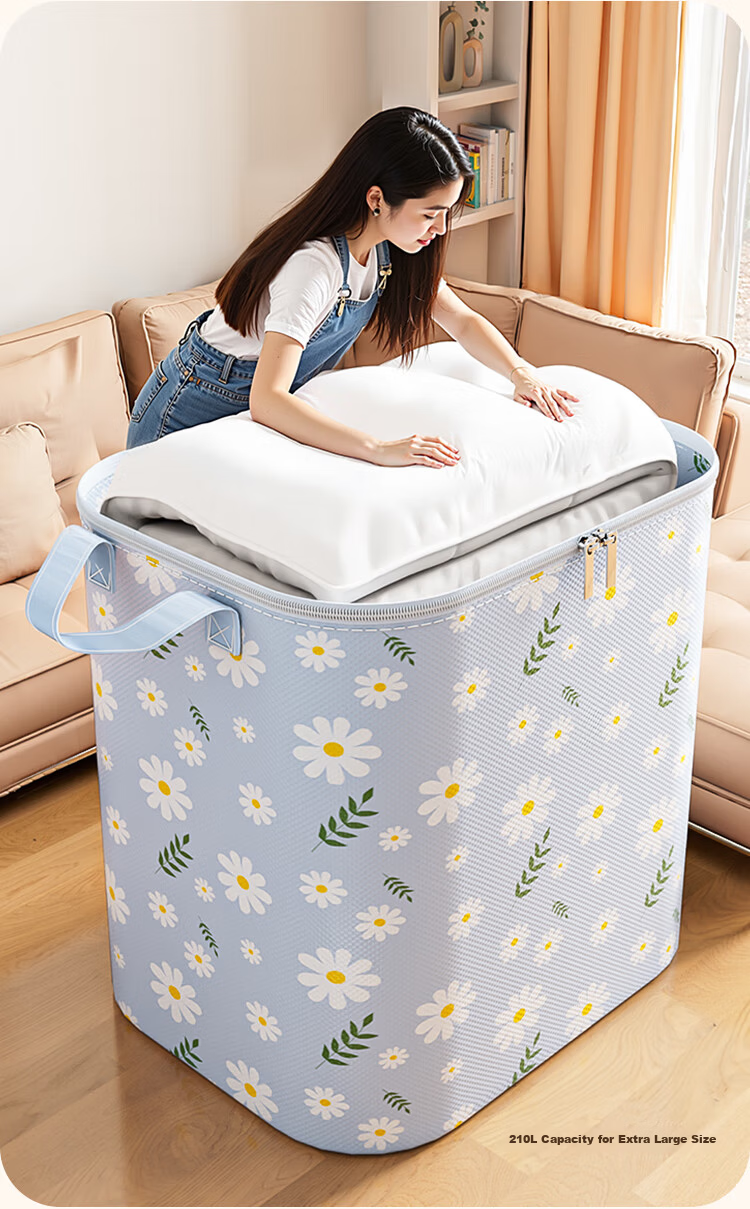 Jiabangshu Moving Bag Packing Bag Quilt Storage Bag Extra Large Clothes Cotton Quilt Luggage Woven Bag 210L 1 Piece 4