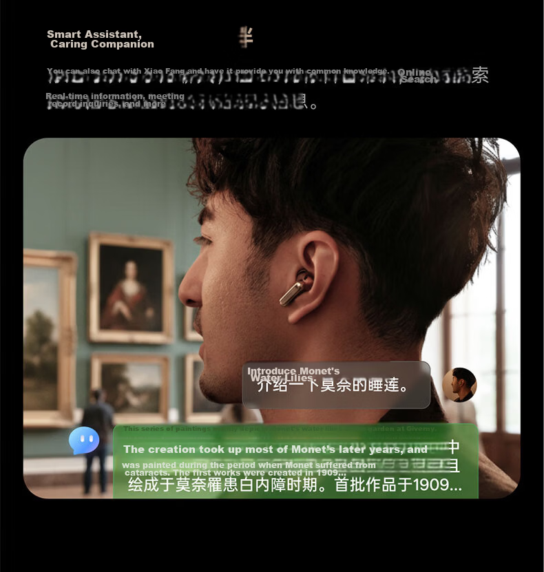 IFLYTEK AI Conference Headphones Pro3, Smart Noise-Cancelling Bluetooth Wireless Earphones, Translation Device for Overseas Travel, Compatible with Apple And Huawei, Office Gift Box 17