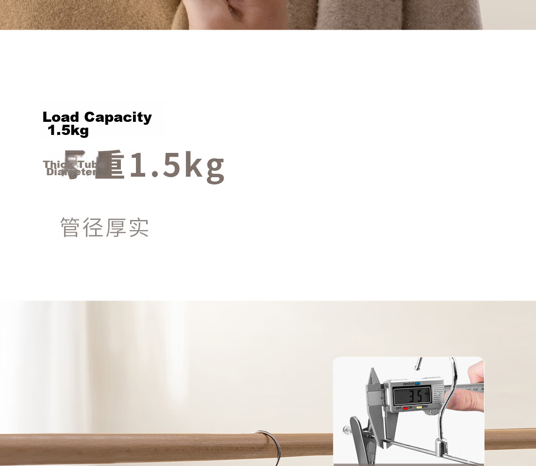 Lanjiaoluo Multi-Layer Pants Hanger, Clothes Rack, Seamless Trouser Hanger, Scarf Holder, Storage Scarf Rack, Trouser Clip, Belt Storage Rack, White, 5 Layers 5