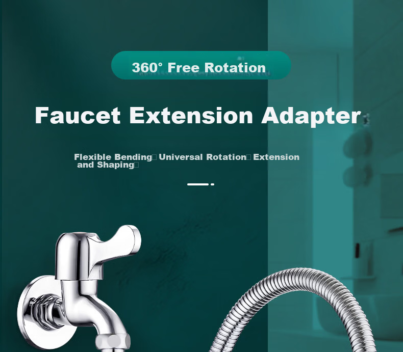 KEGOO Faucet Extender Universal Splash-Proof Connector Filter Aerator Swivel Extension Hose Universal Nozzle K5153 1