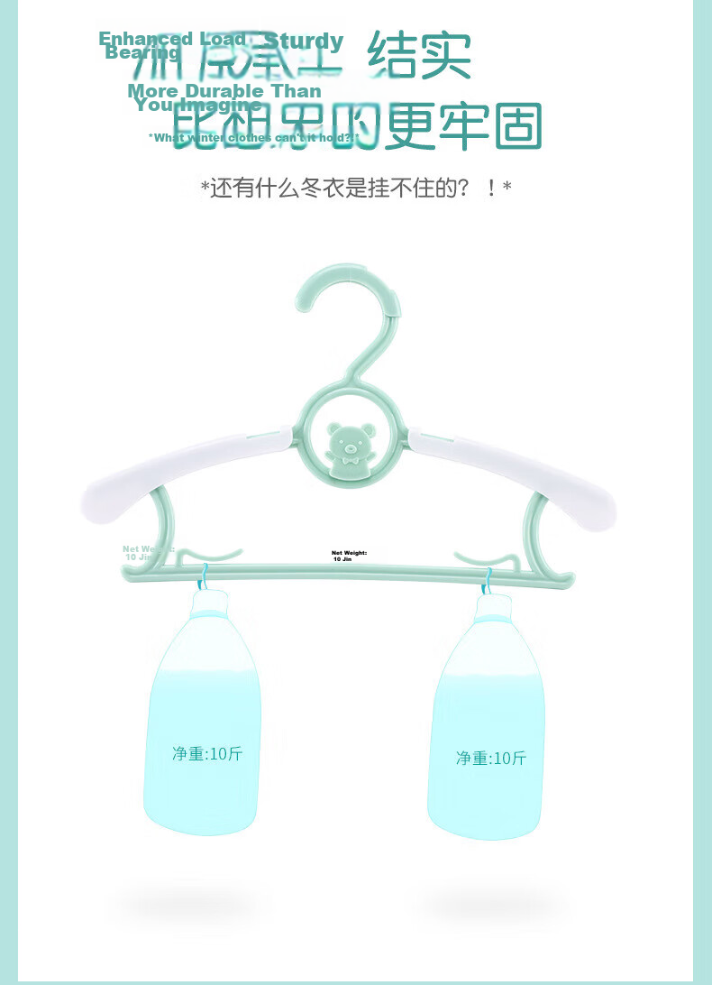 Miaomei Foldable Clothes Hangers, Set of 2, Portable Five-Hole Folding Hangers for Travel And Hotel Use, Drying Hanger Essential 5