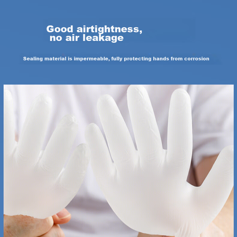 Usjing Disposable PVC Gloves 100pcs XL Food Grade Laboratory Beauty Cleaning Baking Catering Kitchen Gloves 7