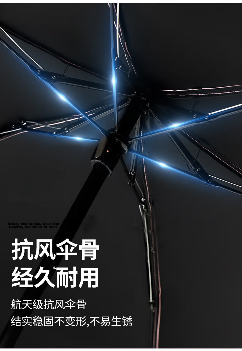 Impression City Mini Capsule Umbrella Black Coating UV Protection Sunshade Lightweight Portable Sun and Rain Umbrella Sky Blue 5