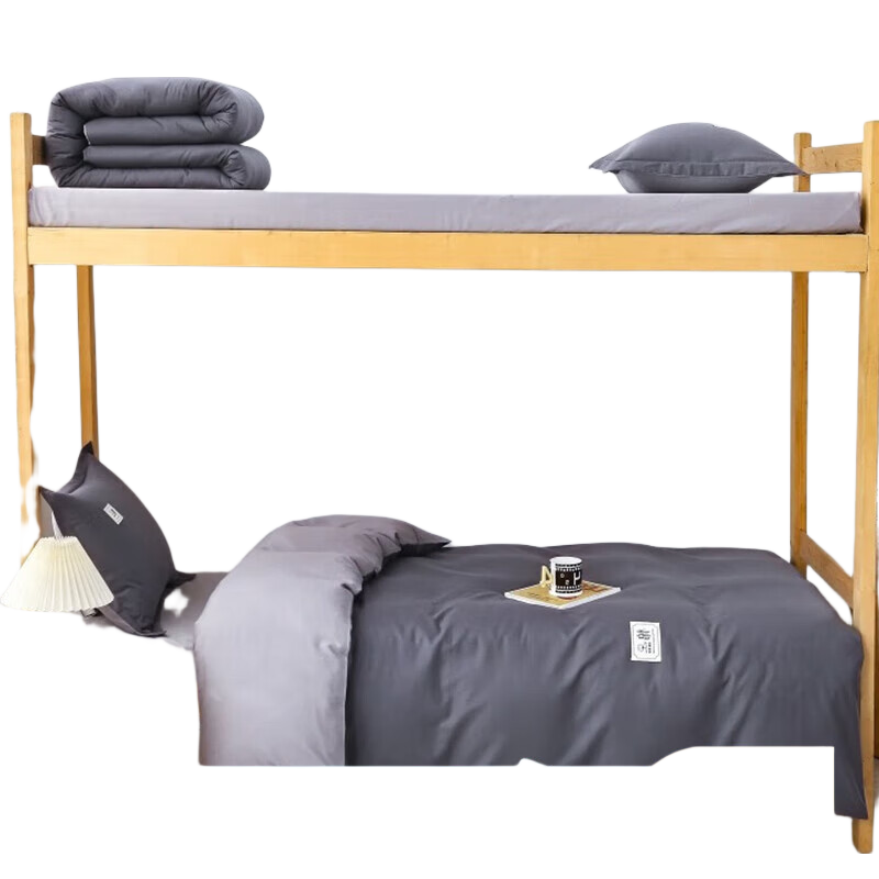 Aiwei College Dormitory Six-Piece Set Thin Mattress Pillow 1.5kg Quilt Core Quilt Cover Bed Sheet Pillowcase Speed Gray 1.2m Bed
