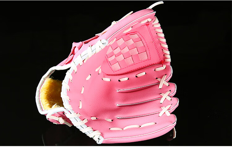 INVUI Baseball Glove Pitching Softball Kids Thickened Wear-Resistant Catcher's Glove (1 Soft Baseball) Size S Pink 8