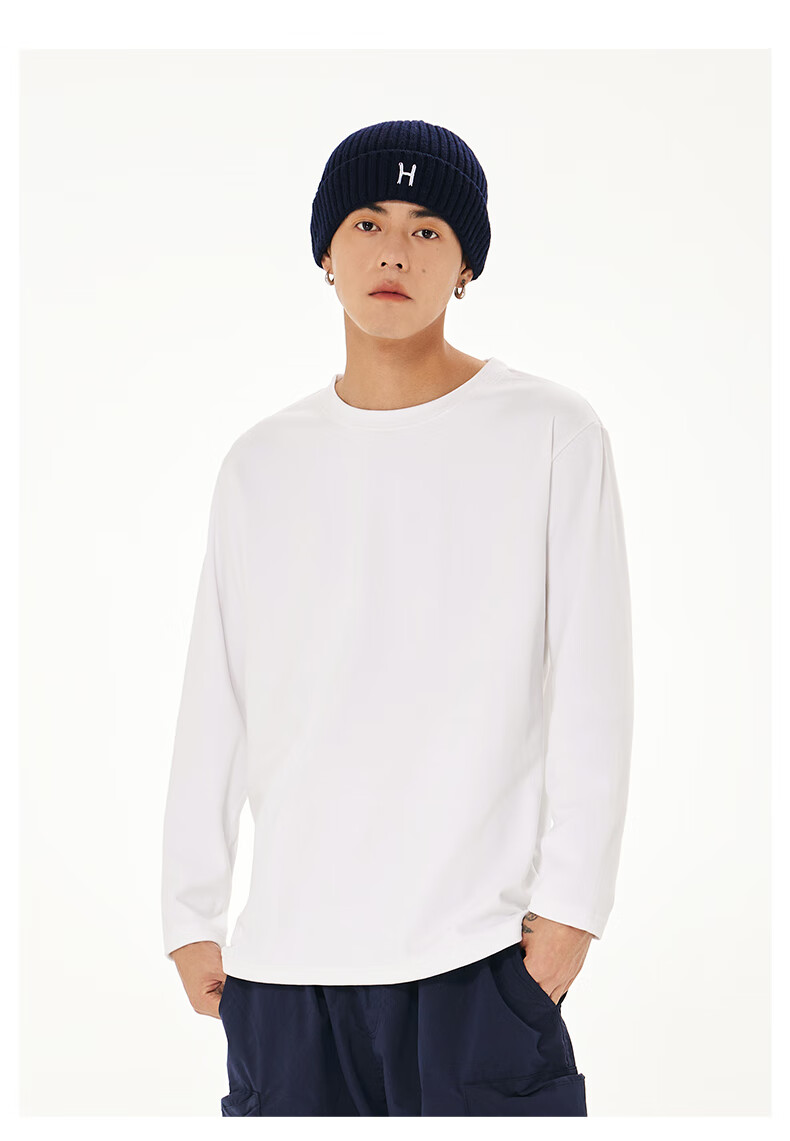 JEANSWEST LIFE Men's Long Sleeve T-Shirt Winter Thick Warm Fleece-Lined Crew Neck Thermal Shirt 5
