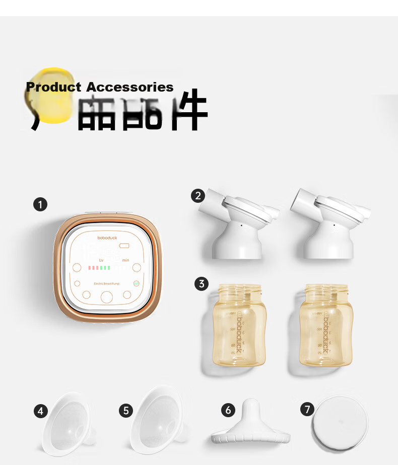 Boboduck Hands-Free Double Electric Breast Pump Dual Frequency Portable High Suction Neck-Hanging Milk Extractor 5087 12