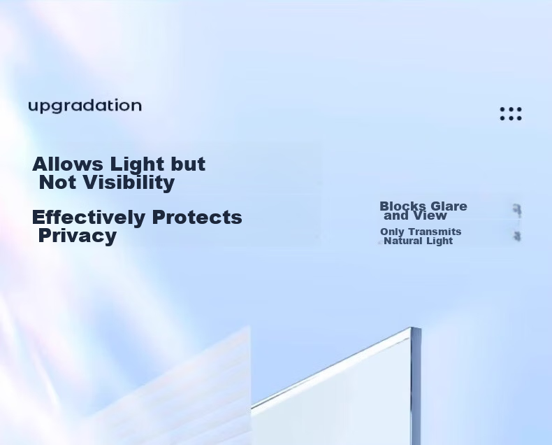 Jinlongxing Imitation Blinds Window Glass Privacy Film Bathroom Toilet Frosted Non-Transparent Light-Transmitting 0.45x2m 6