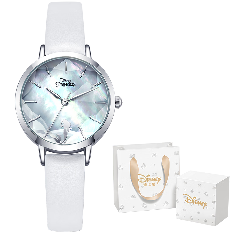 Disney Watch for Women, Mermaid Fashion Mother-Of Dial, Light Luxury Niche Waterproof Ladies Watch, Birthday And Valentine's Day Gift