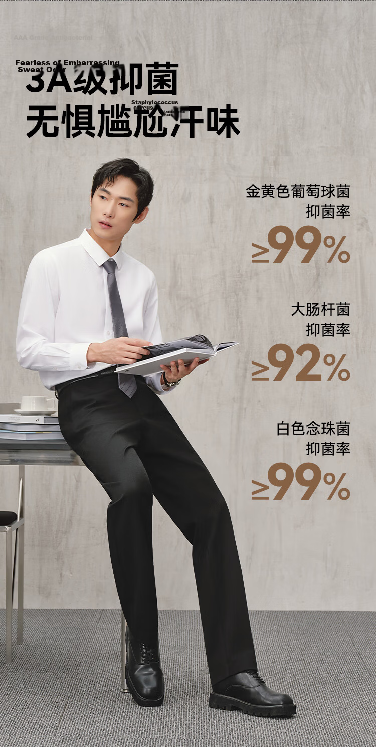 JD Jingzao Fleece Lined Thickened Brushed Men's Casual Dress Pants Warm Black 36 12