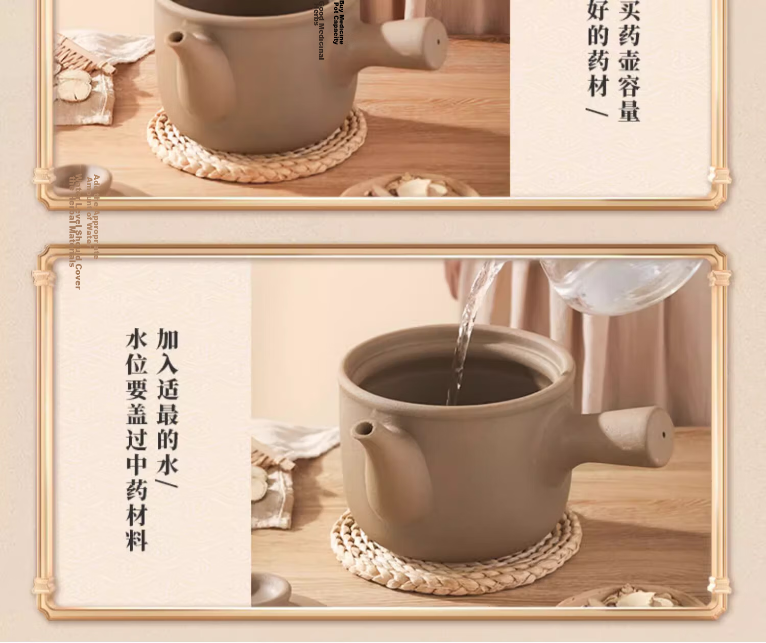 Deming Traditional Chinese Medicine Sand Pot, Old-Style Decoction Pot, Clay Jar for Medicinal Herbs, Specialized Herbal Pot, Unglazed Cooking Pot for Medicinal Cuisine, Open Flame Decoction Pot 17