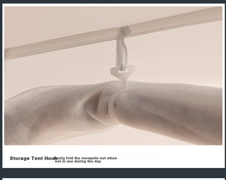 MUJI Type A No-Installation Steel Wire Mosquito Net Three-Door Foldable Dense Mesh Mongolian Tent Mosquito Net for 1.8x2m Bed 11