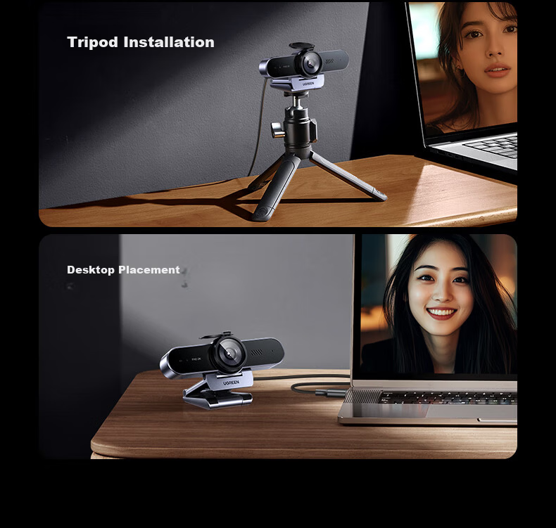 UGREEN 2K HD USB Webcam with Autofocus Dual Microphones and Speaker for Desktop Laptop Interview Exam Live Streaming Video Calls Conference 65545 23
