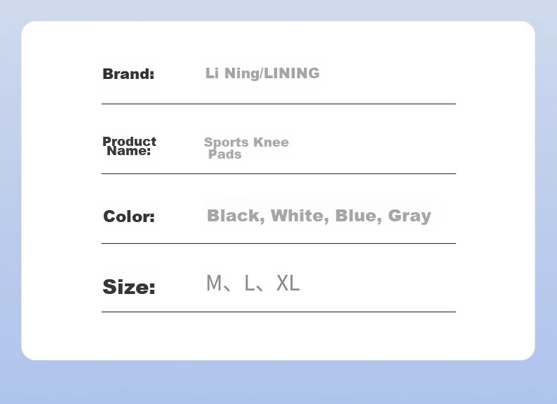 Li-Ning Summer Lightweight Knee Brace Unisex Arthritis Warm Air-Conditioned Room Breathable Office Cold Protection 25