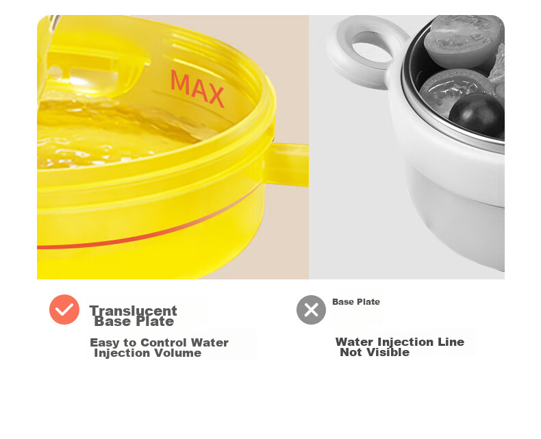 Huangchong Children's Water-Filled Insulated Meal Tray, Baby Constant Temperature Food Plate, Stainless Steel Detachable Compartment Lunch Box, Yellow 17