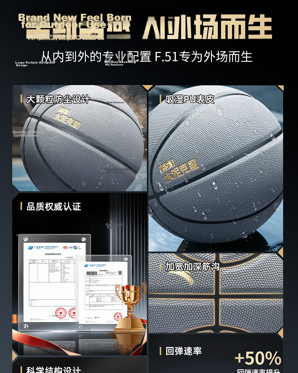 ANTA Basketball No.7 Dust-Resistant Anti-Slip Wear-Resistant Standard Indoor Outdoor Game Ball for Adults and Youth 5