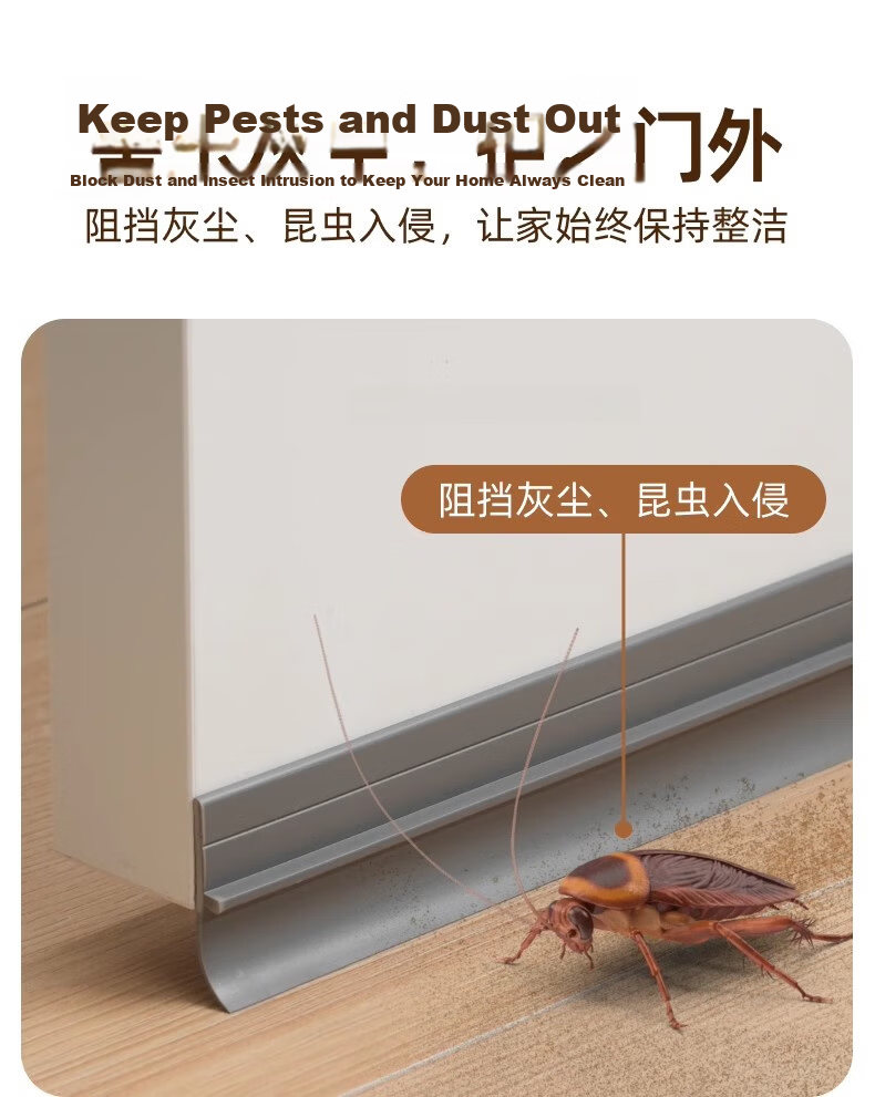 Xuanjia Mital Door Gap Sealing Strip Soundproof Windproof Bedroom Door Window Frame Bottom Draft Stopper 7