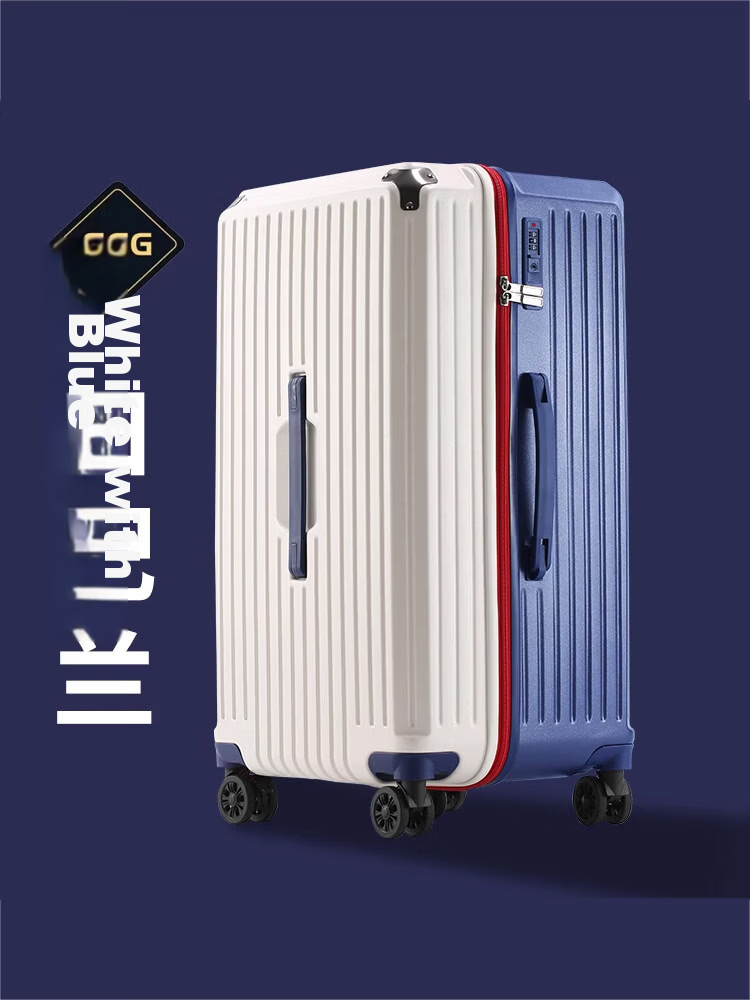 SGG Large Capacity Girls' Luggage Cute Travel Suitcase Thickened Spinner Wheels White 30 Inch 16
