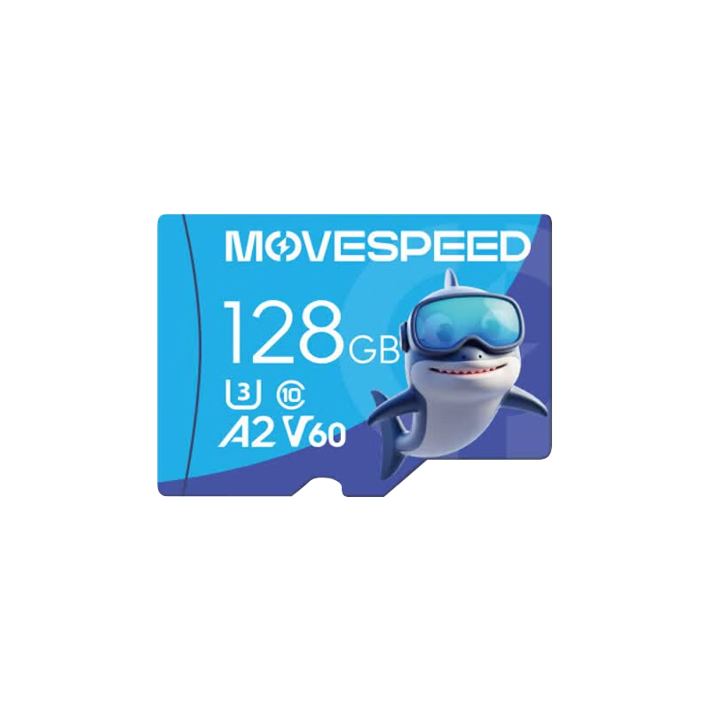MOVE SPEED 128GB TF (MicroSD) Memory Card High-Speed Storage Card A2 V60 Compatible with DJI Pocket 3/4/4P/GoPro/Action Sports Cameras