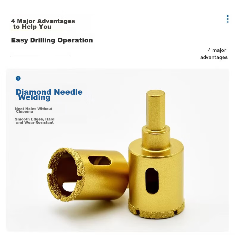 Shengda Ceramic Tile Drill Bit Hole Opener Dry Hammer Full Ceramic Glass Stone Marble Special Electric Drill Enlarging Bit 10mm 3
