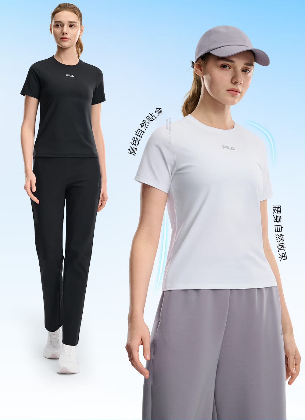 FILA Official Colorful Women's Short Sleeve T-Shirt 2026 Summer Moisture-Wicking Quick-Dry Fitness Sports Yoga Running Tee 5