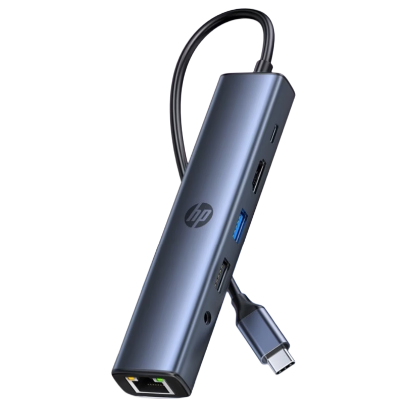 HP Type-C Docking Station USB Hub PD 100W HDMI Ethernet Adapter Card Reader Compatible with Apple MacBook Air Huawei Lenovo Laptops