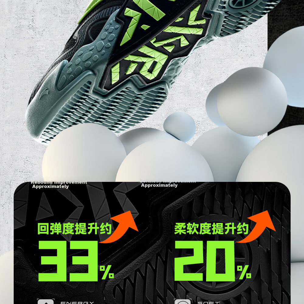 Anta Kids Sports Shoes Boys Big Children Youth 6-12 Years Professional Durable Cement Basketball Shoes A12541103H 52