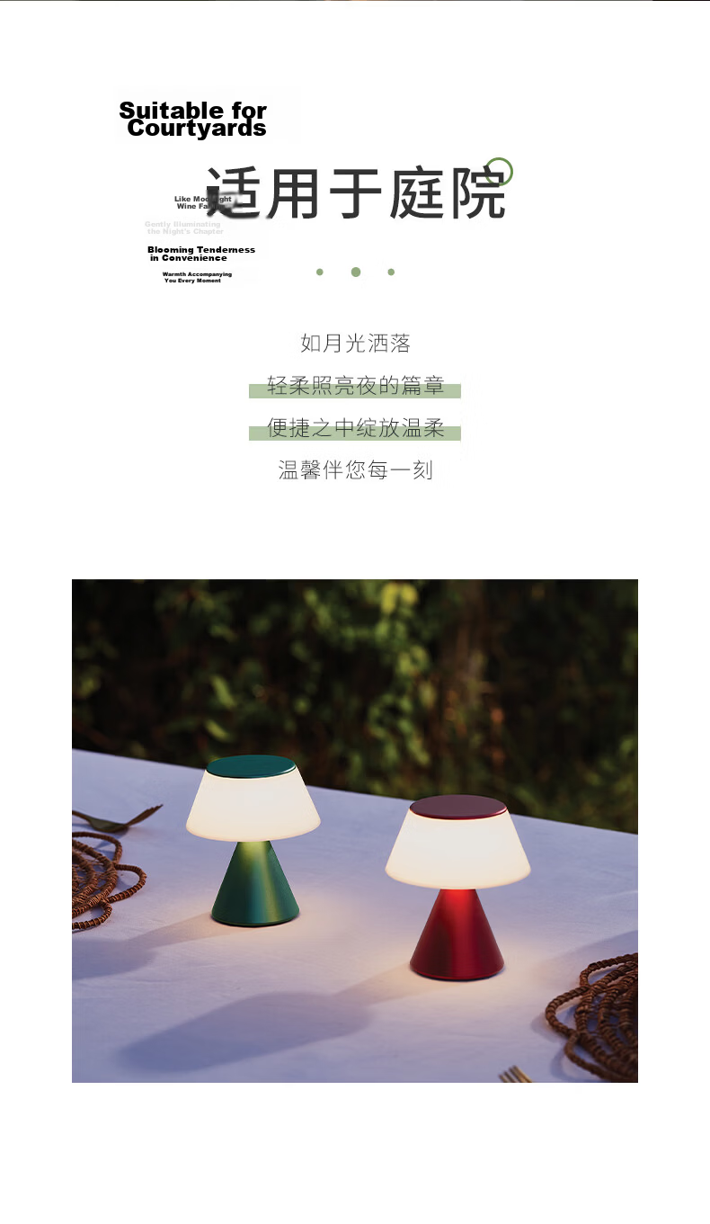 LEXON Original Flat Head Touch Lamp Bedroom Bedside Night Light Decorative Ambient Light High-End Birthday Gift 9