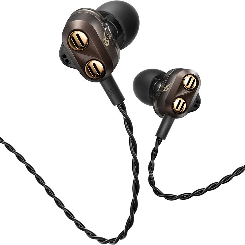 IKF Xuan Ying Gaming Wired Headset with Microphone, FPS High-Definition Mic, High-Quality Sound, 3.5mm, Positional Audio for Valorant, Delta CS Mobile, Golden Brown