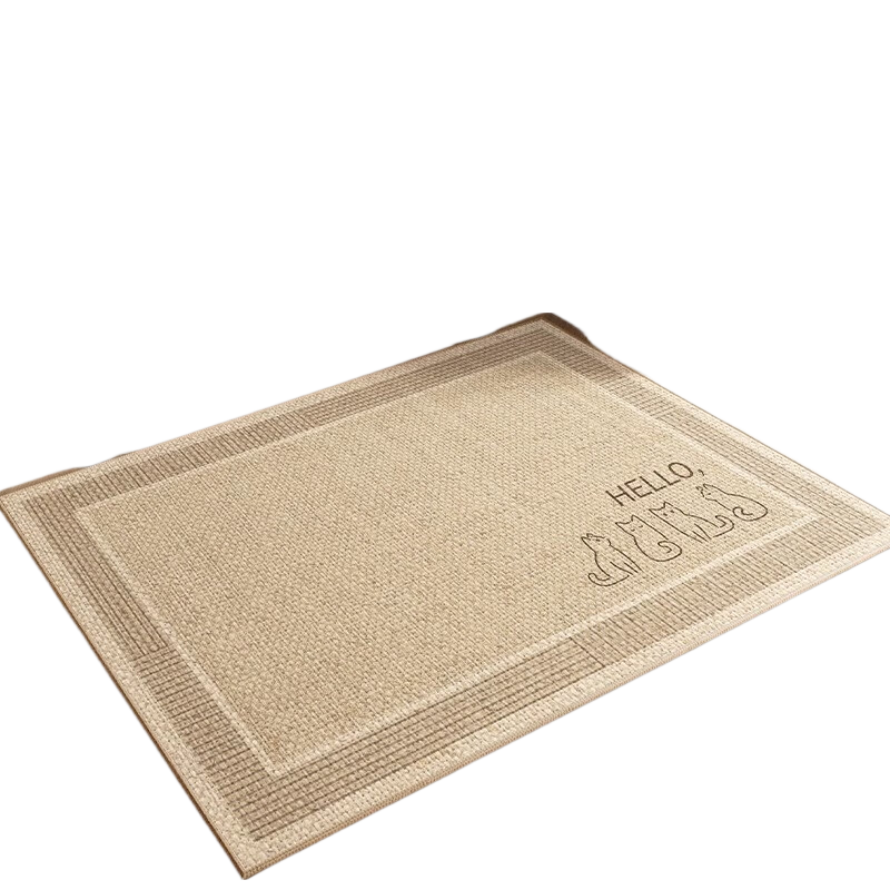 Yinshang Imitation Linen Entrance Door Mat Non-Slip Carpet Premium Indoor Entryway Rug Foot Mat