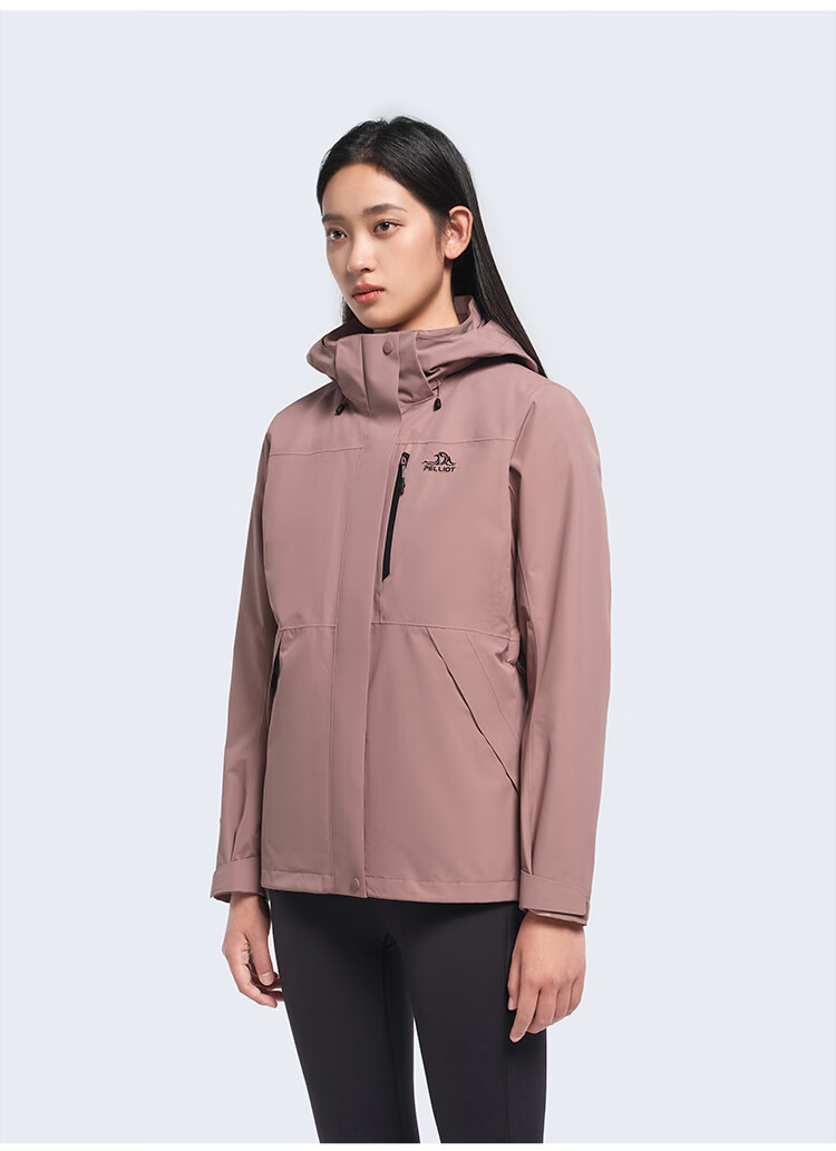 Pelliot Mountain Classic 3.0 3-in-1 Waterproof Jacket Spring Autumn Unisex Warm Coat 125301055 Purple M 35