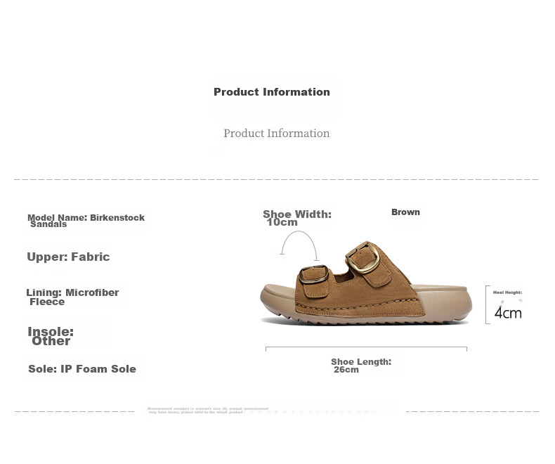 Senda Birkenstock Women's Summer 2026 New Mall Thick Sole Outdoor Sandals XYU01BT6 Beige Size 37 2