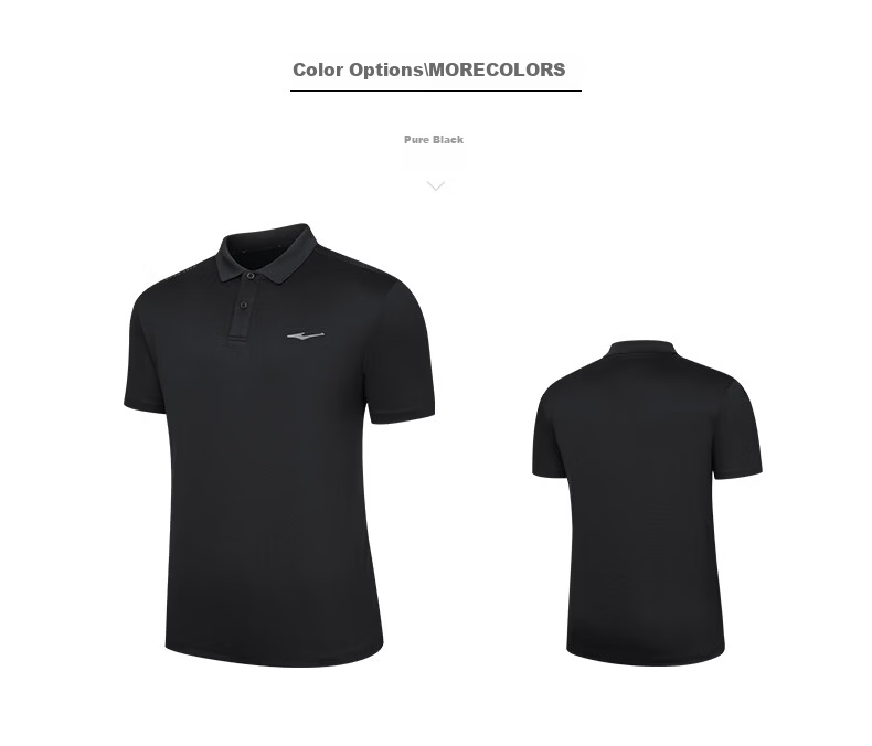 ERKE [Yu Shitong Same Style] Men's Summer Short Sleeve Sports Polo Shirt Ice Cooling Moisture-Wicking Quick-Dry T-Shirt 23