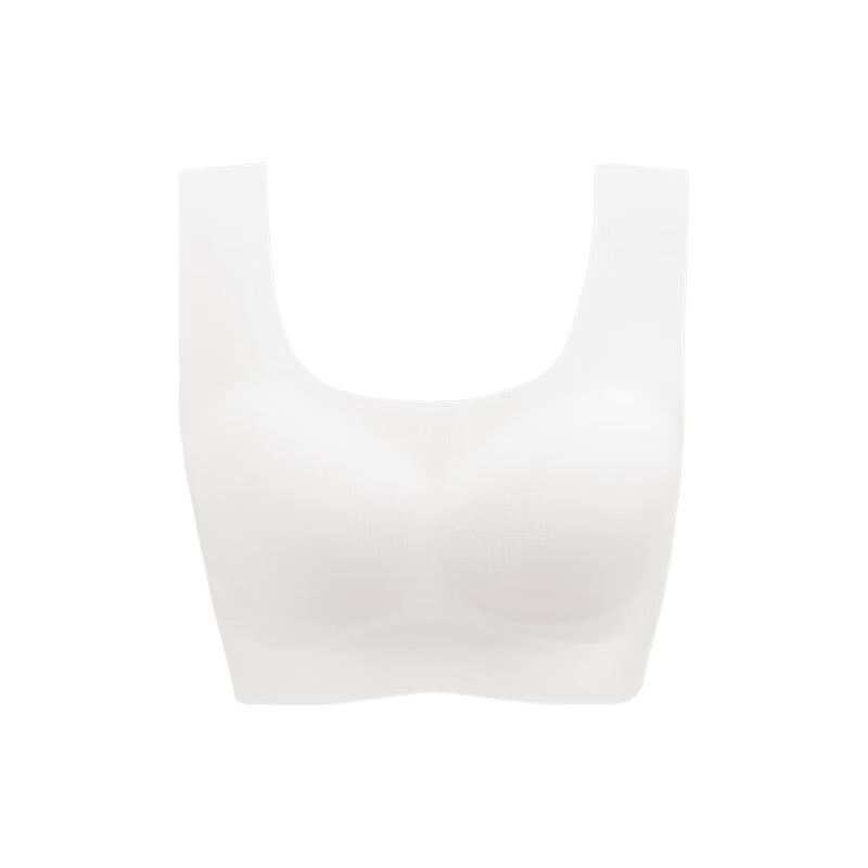 BADIGAO Disposable Women's Underwear Bra Travel Summer Seamless Ice Silk Breathable Push-Up Bra Size L Military Training