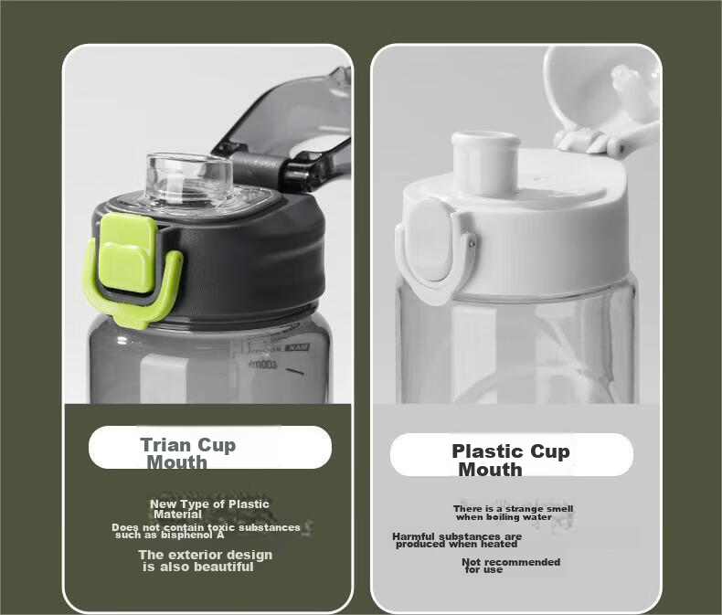 Fuguang Plastic Cup, Tritan Material Straw Cup, for Men And Women Students, Outdoor Sports, Pop-Up Lid Cup with Strap, Water Bottle, 750ml 13