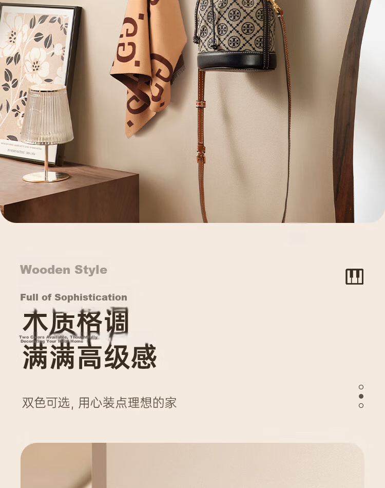 Bydoll No-Drill Over Door Hook Walnut Wood Grain Clothes and Bag Storage Rack Bedroom Door Hanger Organizer 7
